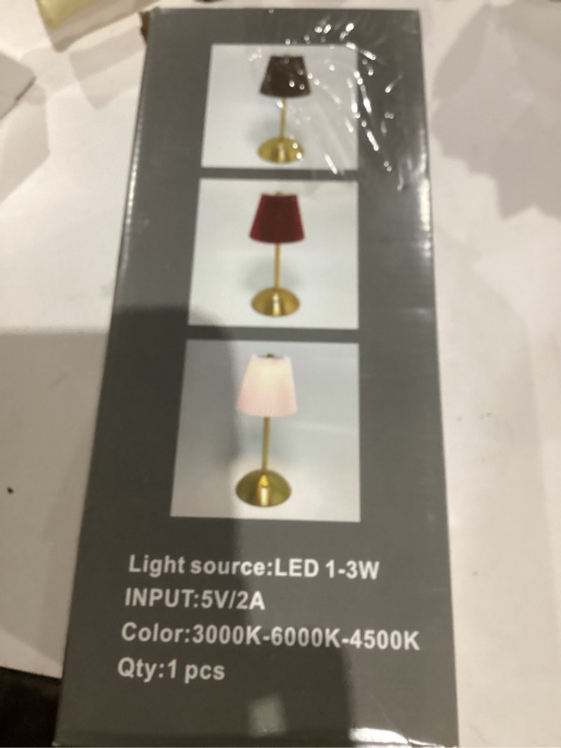 Condition photo showing As Is for Cordless Table Lamp,Small Gold Bow Night Light,LED Rechargeable Reading Lights,3 Color Stepless Dimmable Touch Control Bedside Lamps,Bedroom Living Room Bar Desk Lamps Home Decor Ambient Lighting 1