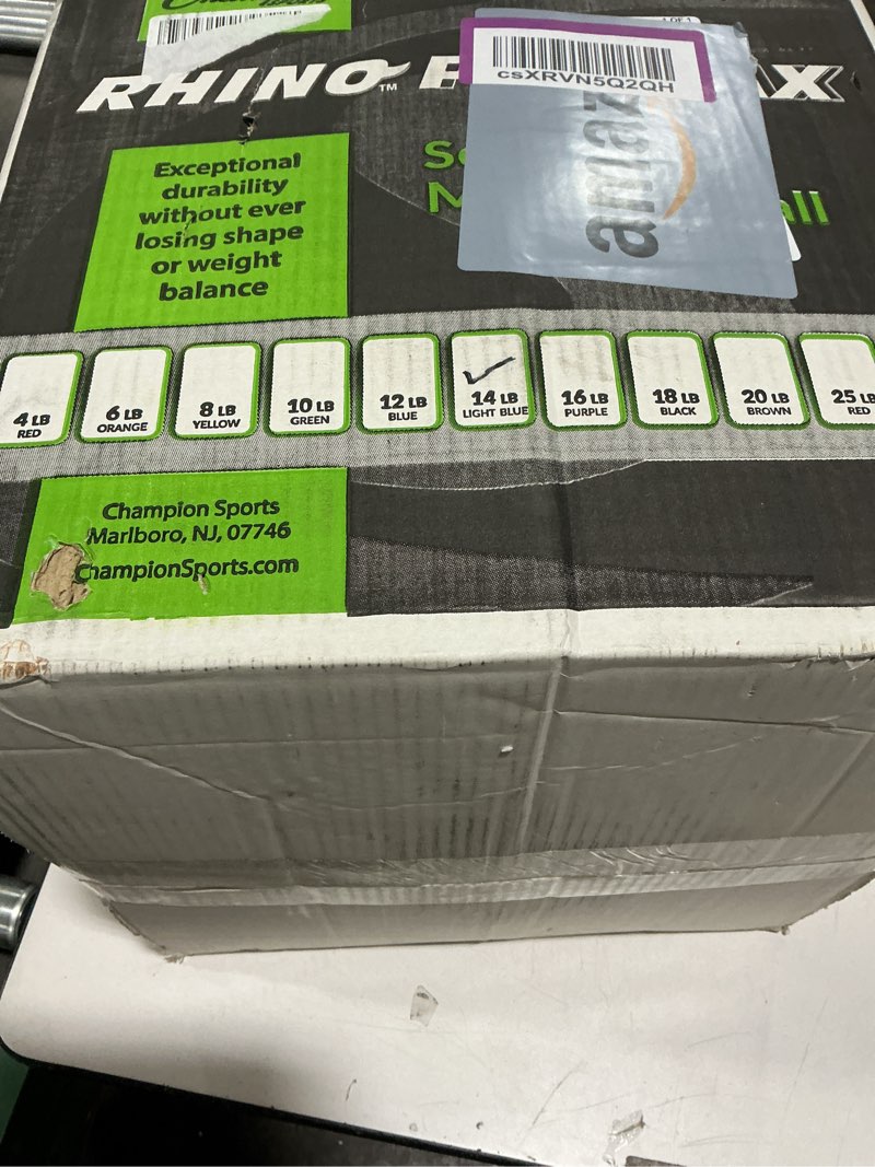 Condition photo showing Good Condition for Champion Sports Rhino Slam Ball, 4-30 lb. Non-Slip Grip, Weightlifting, Crossfit, Home Gym, Fitness, 14" Diameter Balls, Optional Storage Rack/Tree Sold Separately 14 LBS