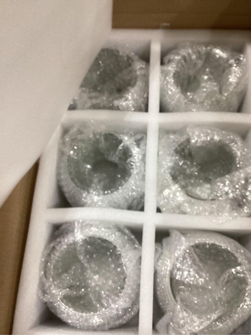 Condition photo showing As Is for 6 pcs disco vase, silver mirror ball disco ball planter 5" x 6" glass silver candle holder white vases for centerpieces table decorations party wedding birthday gift silver 5x6in