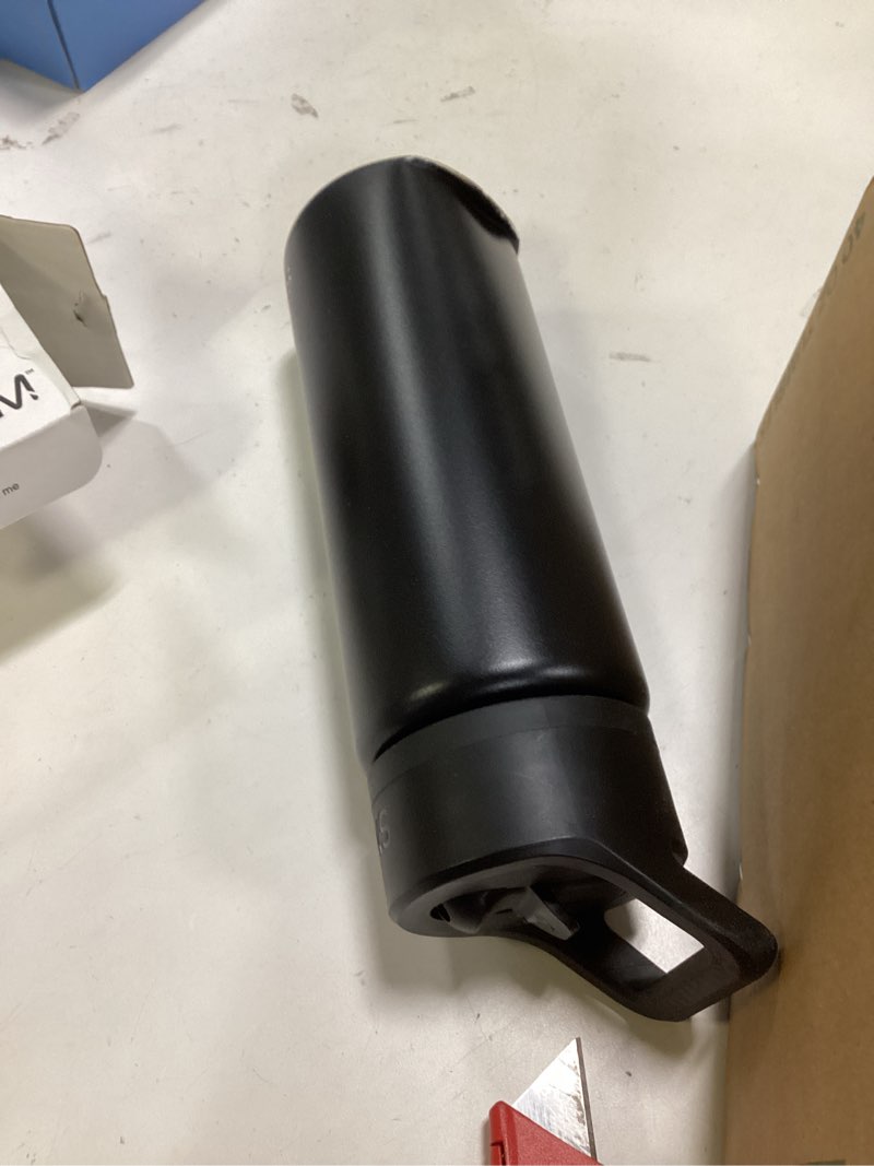 Condition photo showing As Is for Simple Modern Kids Water Bottle with Straw Lid Vacuum Insulated Stainless Steel Metal Thermos Bottles | Reusable Leak Proof BPA-Free Flask for School | Summit Collection | 18oz, Midnight Black 18oz - Midnight Black