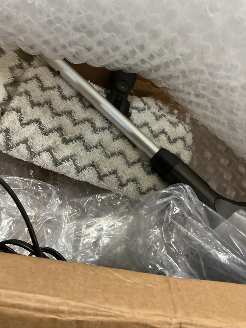Condition photo showing As Is for shark genius hard floor cleaning system pocket (s5003d) steam mop, burgundy/gray steam genius premium
