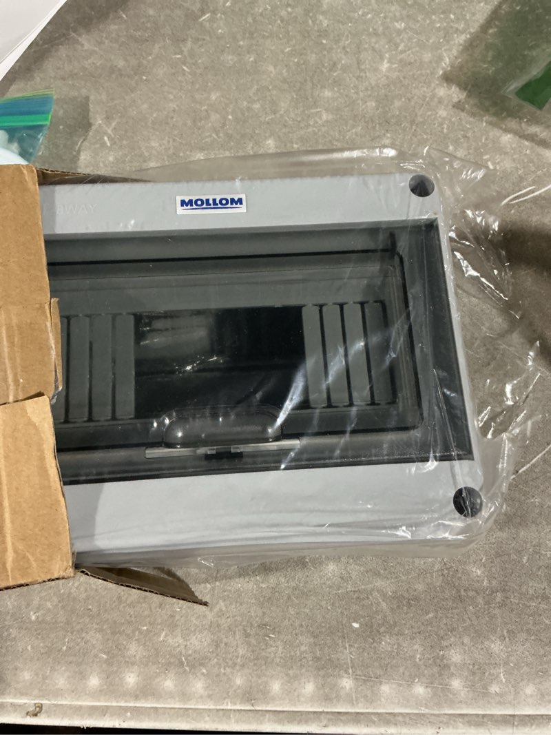 Condition photo showing Good Condition for MOLLOM 8 Way Circuit Breaker MCB Distribution Protection Box with DIN Rail, IP65 Waterproof,for Indoor and Outdoor 8Way | 200x155x92 MM HT