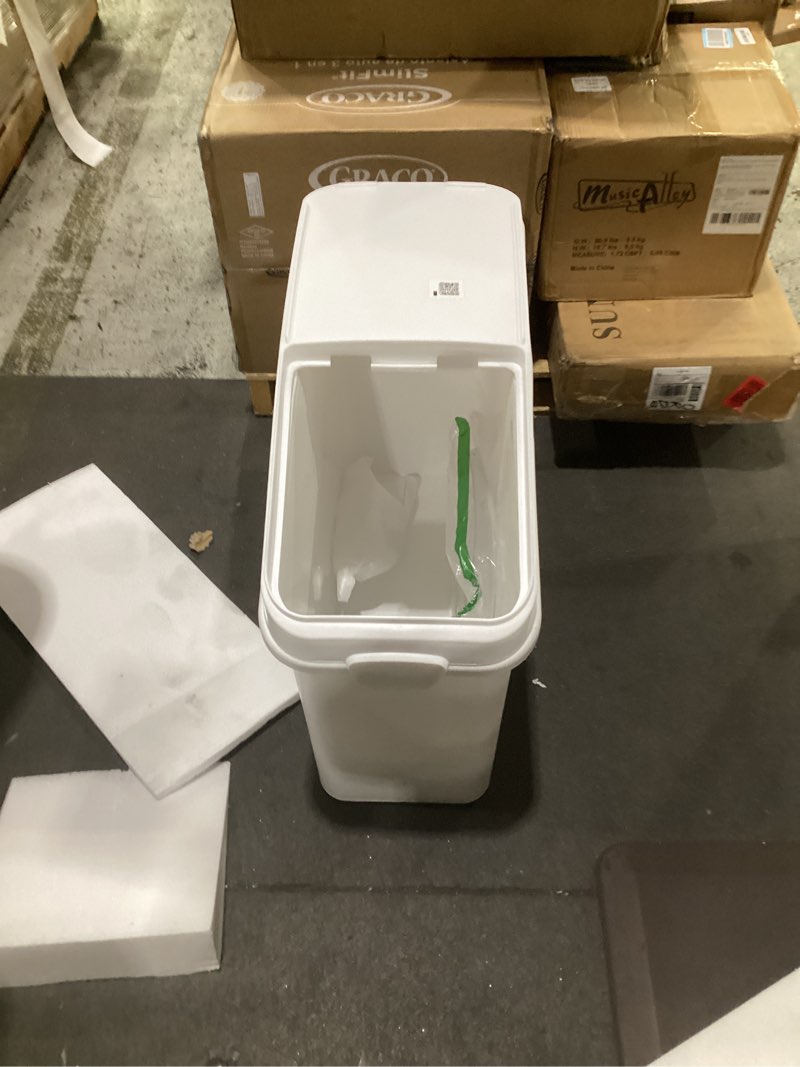 Condition photo showing As Is for vevor 21 gallon ingredient bin with scoop 400 cup ingredient bin with sliding lid commercial food storage for kitchen