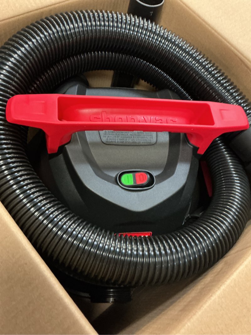 Condition photo showing As Is for shop-vac® 6 gallon wet/dry vacuum, 5.0 peak hp, stainless steel tank