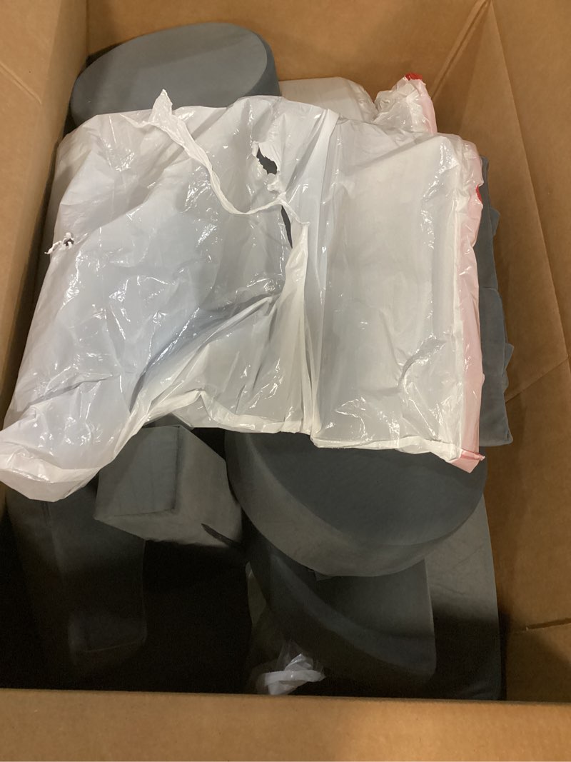 Condition photo showing As Is for Toddler Couch Kids Sofa Modular - 18pcs Children Couches Building Fort, Convertible Foam Playing Cushion Creative Playroom Floor Furniture for Baby 1-3 to Teen Sofa and Play Set Grey