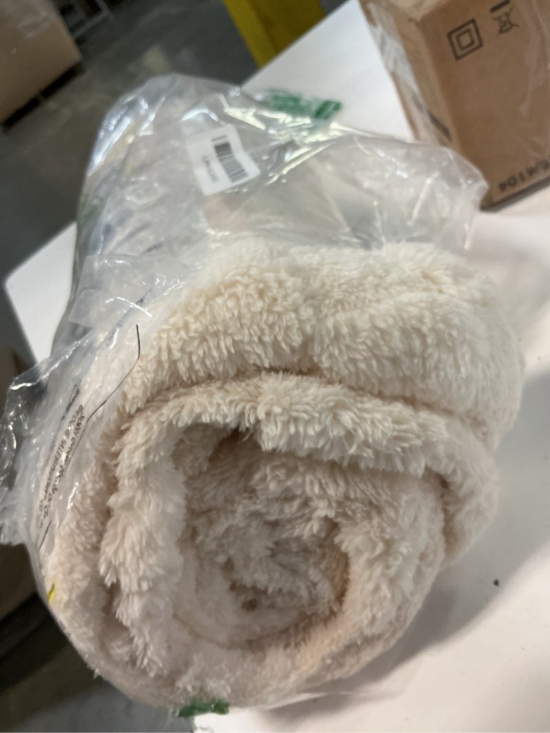 Condition photo showing As Is for bedsure gentlesoft twin blanket for bed cream - super soft cozy blankets for women men girls, cute fuzzy fleece throws for bedroom couch, 60x80 inches cream twin (60" x 80")