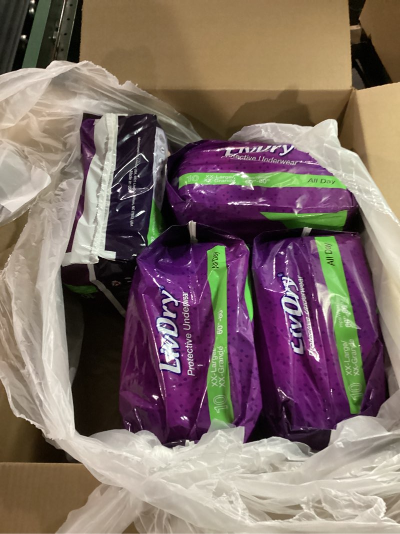 Condition photo showing New/Like New for LivDry Ultimate 2XL Adult Incontinence Underwear, Max Absorbant Diapers for Women and Men, XXL 60” -80" Waist, Leak Proof Cuff, XX-Large, 44 Pack XX-Large (44 Count)