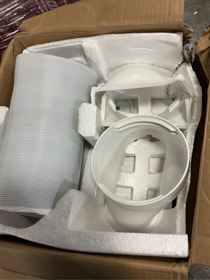 Condition photo showing As Is for vissani 6,000 (doe) btu 115-volt portable air conditioner cools 250 sq. ft. with remote in white, powered by hubspace