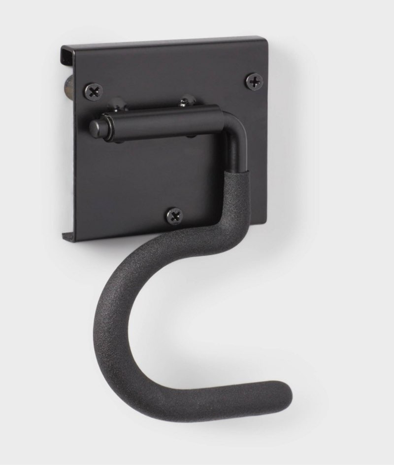 Long Handle Accessory and Garage Tool Hook - Brightroom™: Steel Storage Rack, Powder-Coated, Black, 30lb Capacity, 10 Pack 