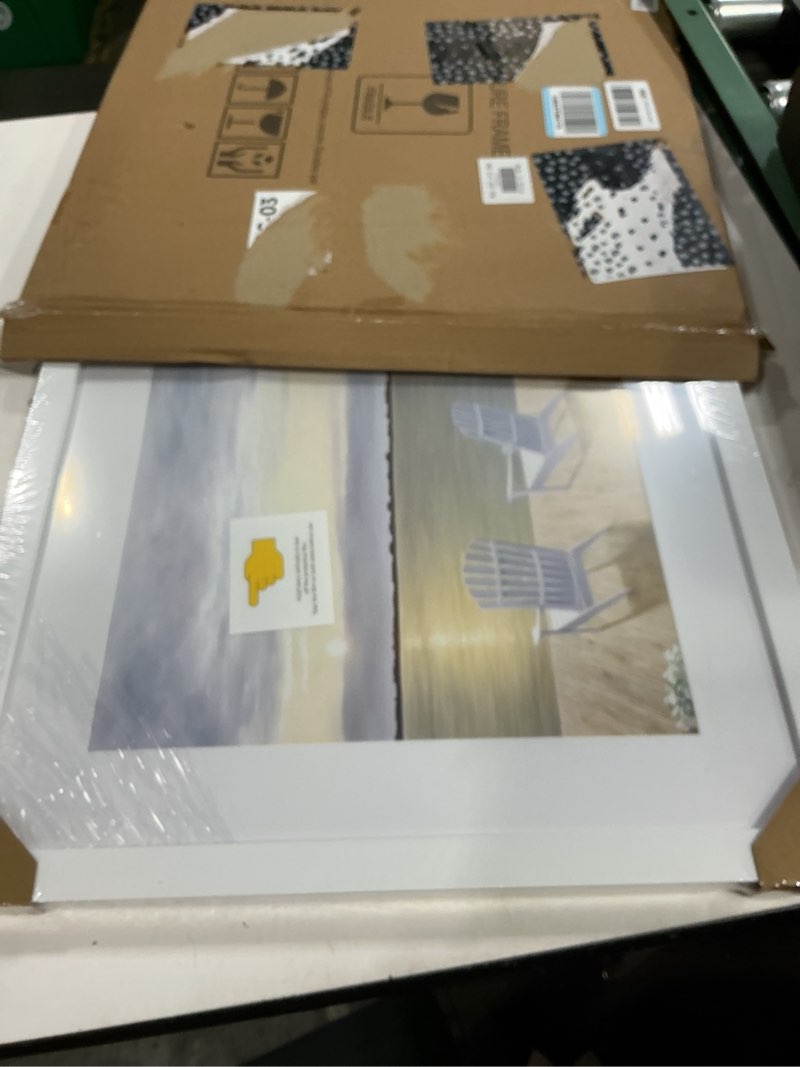Condition photo showing New/Like New for vnvnk 17x17 frame white, perfect for 17x17 inch picture without mat or 13x13 inch picture with mat, home wall decor picture frame-1 pcs 17x17 white