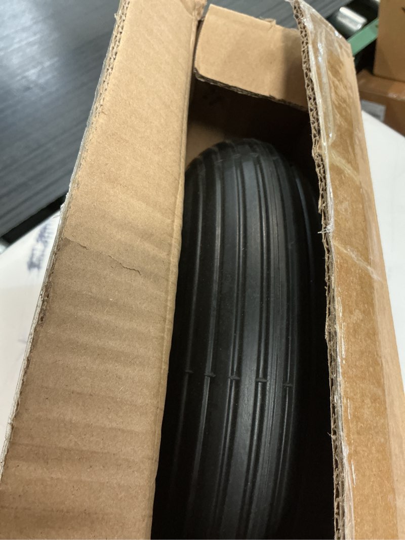 Condition photo showing Good Condition for taifa 13 inch 1 pc solid flat free replacement tires and wheels 4.00-6 with 5/8'' bearing and 2.2'' offset hub lenght, air less wheel for wagon/hand truck/trolley/garden scooter etc. flat free -1pack