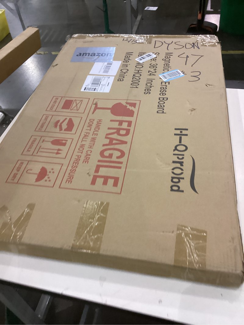 Condition photo showing New/Like New for H-Qprobd 3' x 2' Magnetic Whiteboard Large Dry Erase White Board 36"x24" Aluminum Presentation Whiteboard with Long Pen Tray, 6 Markers, 2 Erasers &12 Magnets 36"W x 24"H