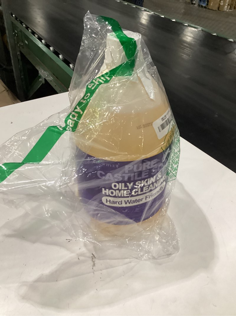 Condition photo showing New/Like New for 1 gallon liquid castile hand soap refill pure, natural organic for oily skin, hand, bath, body, laundry, dishes, home cleaning vegan hard water friendly - lavender 1 gallon(128 fl oz) lavender 128 fl oz (pack of 1)