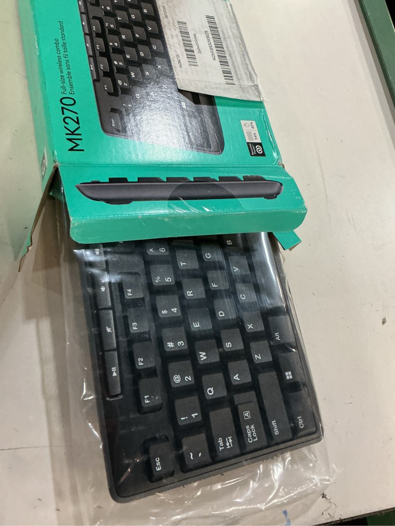 Condition photo showing Good Condition for logitech mk270 wireless keyboard and mouse combo for windows, 2.4 ghz wireless, compact mouse, 8 multimedia and shortcut keys, 2-year battery life, for pc, laptop - black
