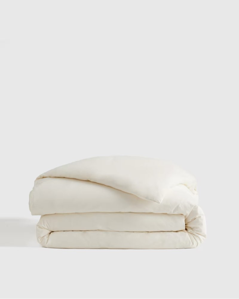 quince organic brushed cotton duvet cover/king/ ivory