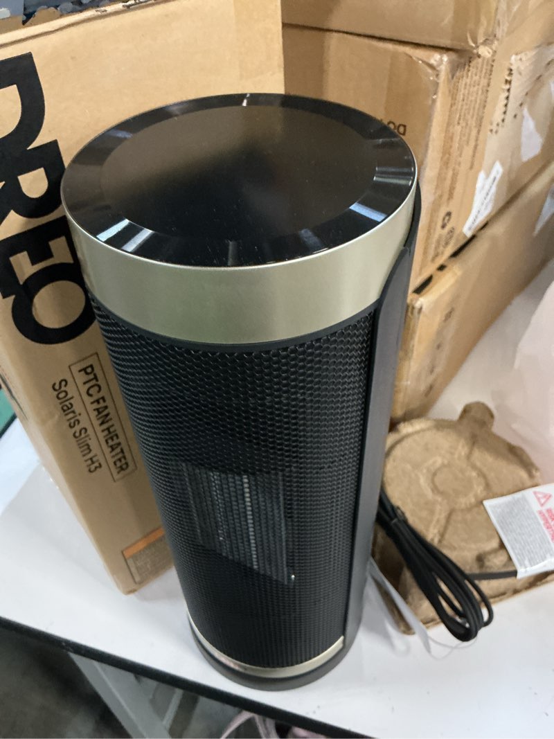 Condition photo showing Good Condition for dreo space heater, 1500w electric heaters for indoor use with thermostat, 70° oscillation, 8 safety protections, 5 modes, remote, 12h timer, quiet portable heater for office, bedroom, large room gold standard