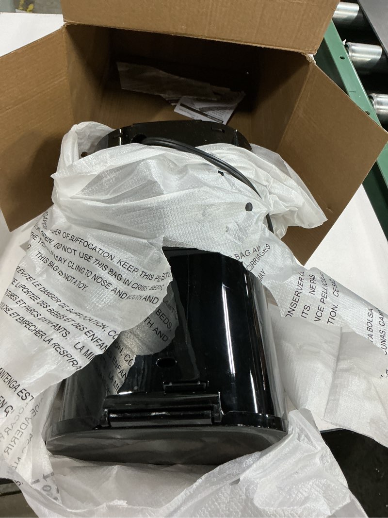 Condition photo showing As Is for BLACK+DECKER 5-Cup Coffee Maker with On/Off Switch, Sneak-A-Cup Feature, and Easy-View Water Window, Black