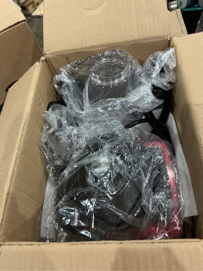 Condition photo showing Good Condition for blenders for kitchen, 1800w high speed smoothie maker with 68oz large pitcher, 20oz travel cup, pulse self-cleaning & overheat protection, red