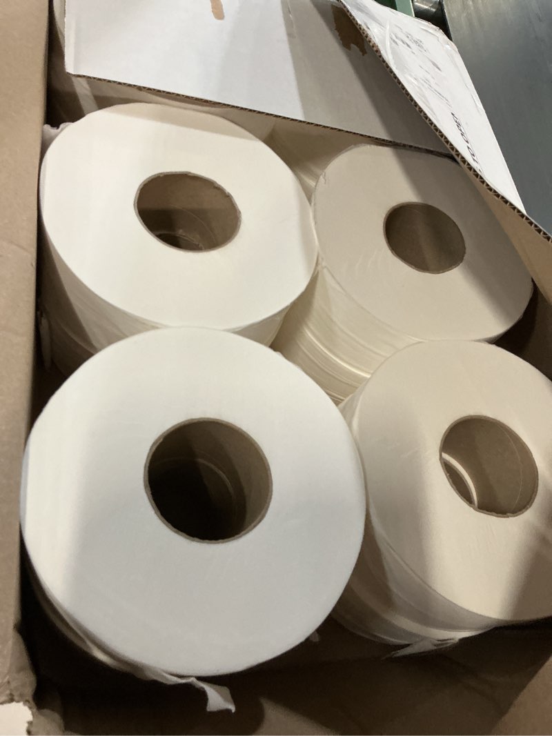 Condition photo showing New/Like New for amazoncommercial 2-ply white 9' jumbo roll toilet paper/bath tissue (416972)|bulk for business |septic safe |compatible with universal dispensers|fsc certified |1000 feet per roll (12 rolls)()