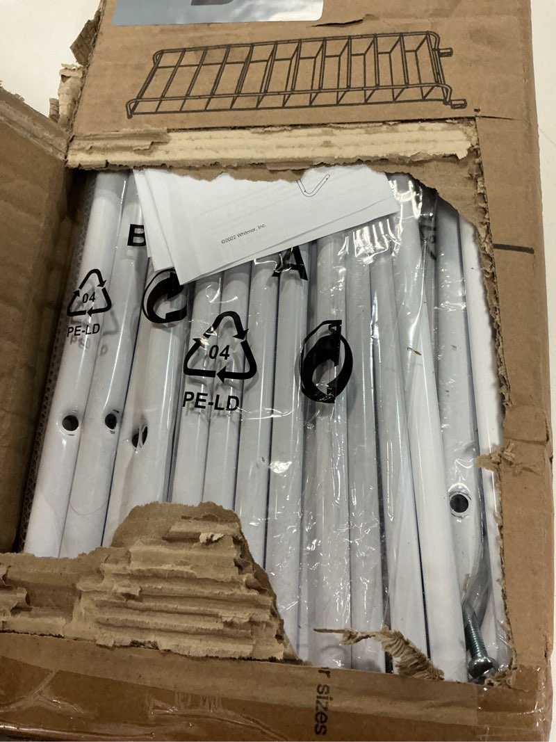 Condition photo showing Good Condition for Whitmor 36 Pair Over The Door Shoe Organizer, 12 Tier Hanging Shoe Organizer, Heavy Duty Metal & Mesh Shoe Holder, Hanging Shoe Rack for Closet Organizer & Storage, 69"L x 21.7"W x 7.5"H, White Shoe Rack White