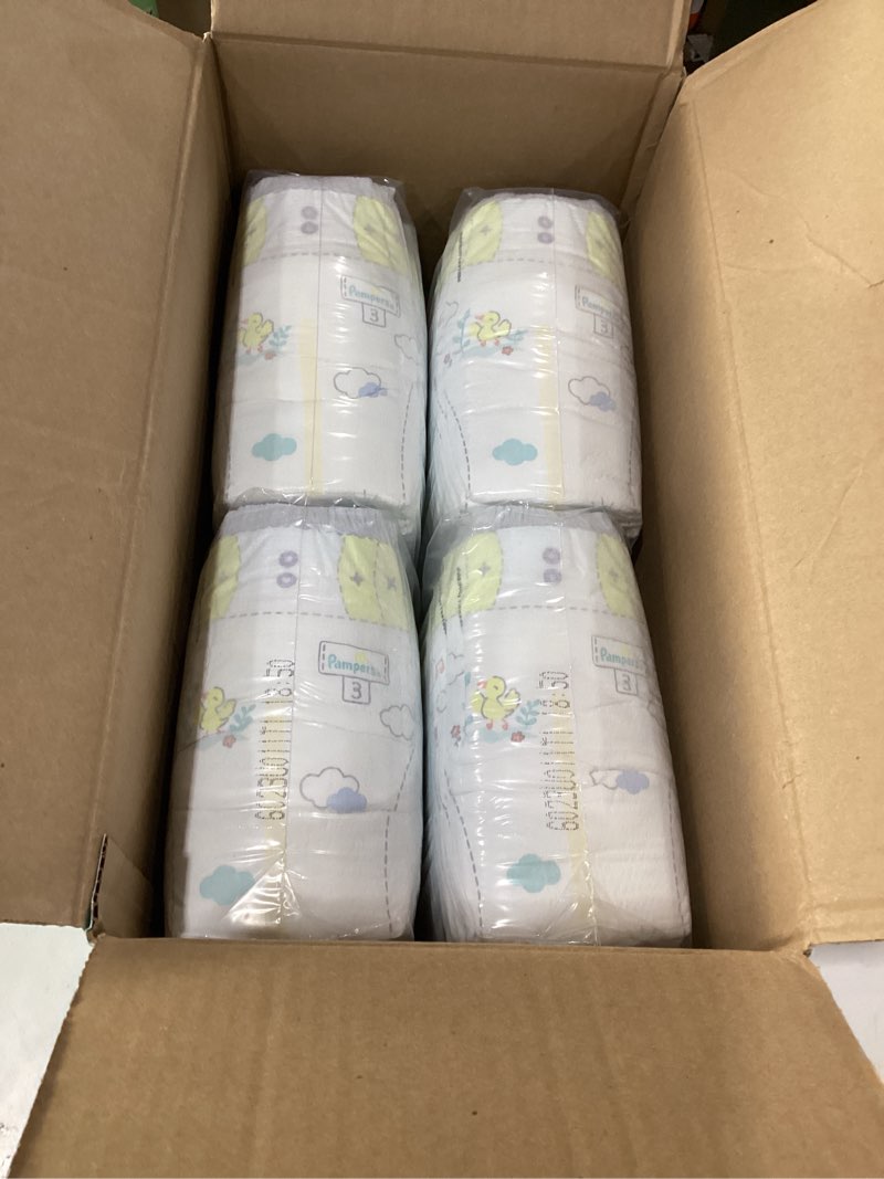 Condition photo showing New/Like New for Pampers Swaddlers Diapers, Size 3 (13-26 lbs), 136 Count, Absorbent, Keeps Baby Dry and Comfortable, Skin Safe Disposable Baby Diaper (Packaging May Vary) Size 3 136