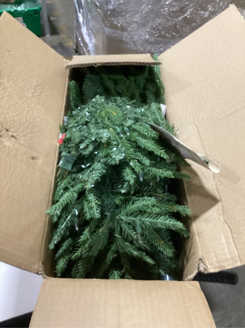Condition photo showing Good Condition for 4ft Prelit Artificial Christmas Tree with 907 PE PVC Tips, Premium Pre-Lit Holiday Xmas Tree with 150 UL Incandescent Lights, Metal Hinges & Foldable Base for Home Office Party, Green 4ft Green Pre-lit