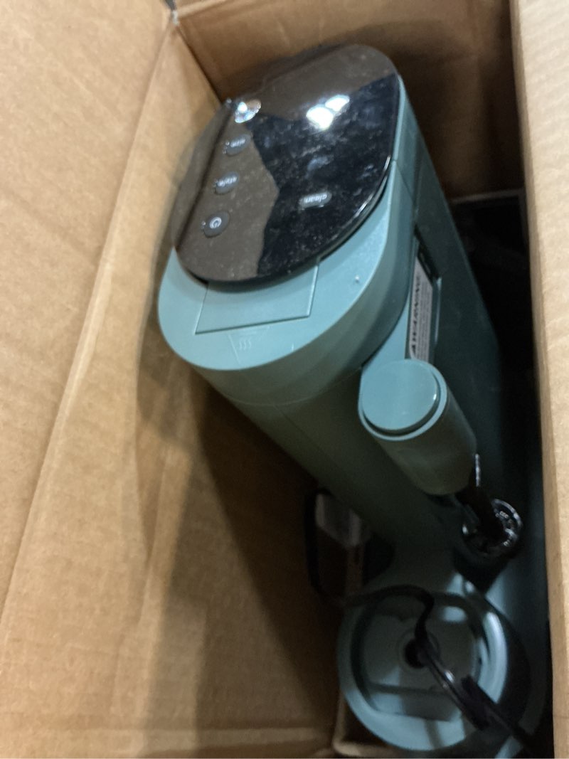 Condition photo showing As Is for Ninja Pod & Grounds Specialty XL Single-Serve Coffee Maker, K-Cup Pod Compatible, Brews Grounds, Compact Design, Built-In Milk Frother, 68-oz. Reservoir, 6oz. Cup-24oz. Mug Sizes, Denim Blue, PB055ABL XL Blue