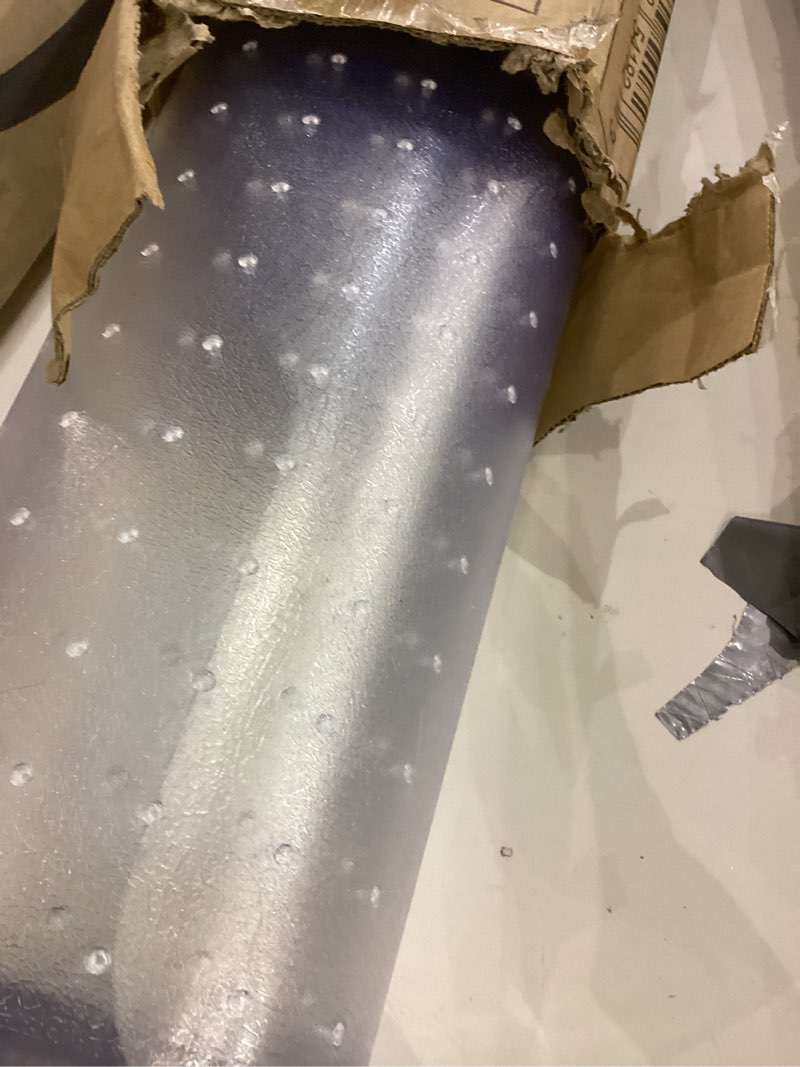 Condition photo showing Good Condition for OFM Office Chair Mat for Carpet – Computer Desk Chair Mat for Carpeted Floors – Easy Glide Rolling Plastic Floor Mat for Office Chair on Carpet for Work, Home, Gaming with Extended Lip (36” x 48”)