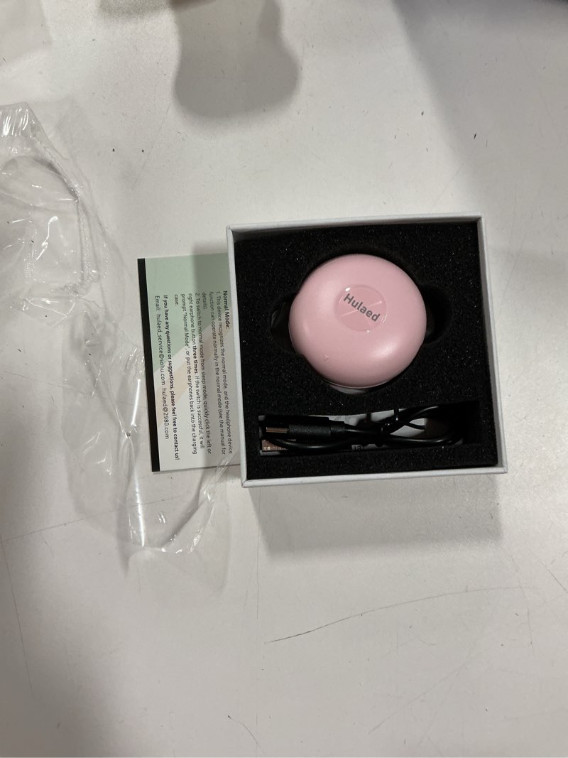 Condition photo showing New/Like New for Invisible Smallest Mini Earbuds Wireless Bluetooth Headphones, Tiny Discreet Hidden Earbuds for Work, Low Profile Micro Small Ear Buds, Wireless IPX6 Waterproof Earphone for Small Ear Canals - Pink