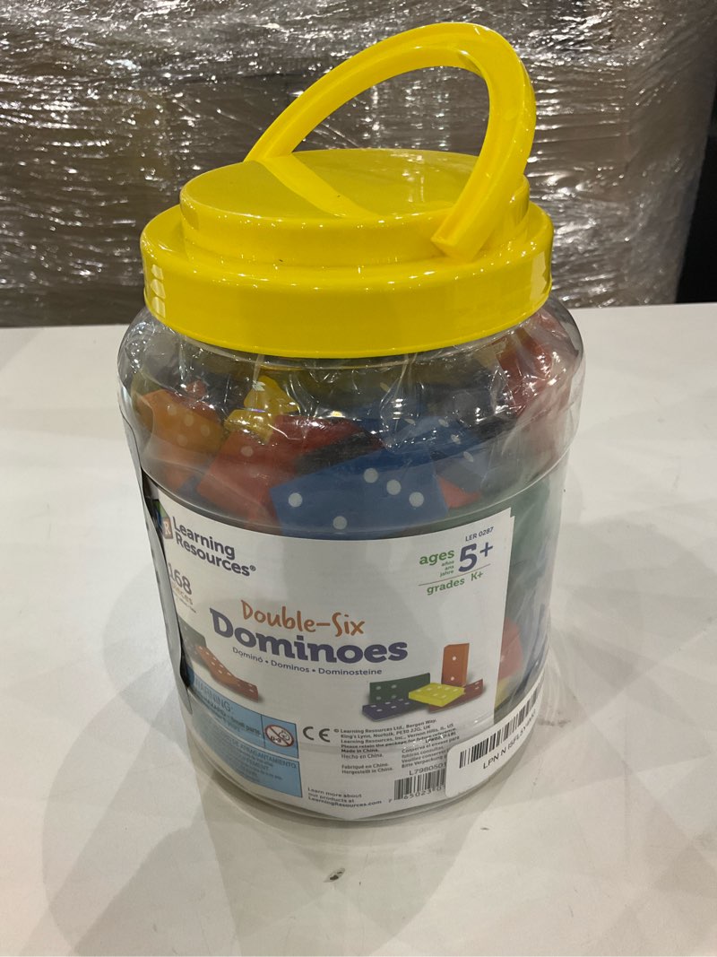 Condition photo showing New/Like New for Learning Resources Double-Six Dominoes - Classroom Must Haves, Math Teaching Tools, Dominoes for Kids, Math Learning Games Small