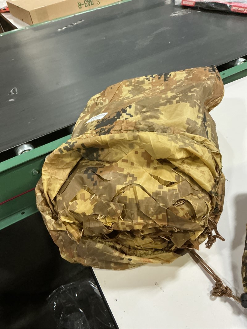 Condition photo showing Good Condition for Sposuit Camo Netting - Camouflage Net 10x20 20x20 10x10, Military Camo Netting for Hunting Bulk Roll, Camo Tarp Sunshade Net for Party Decorations, Sunshade, Camping Ghillie Netting Desert 13ft x 20ft(4M x 6M)
