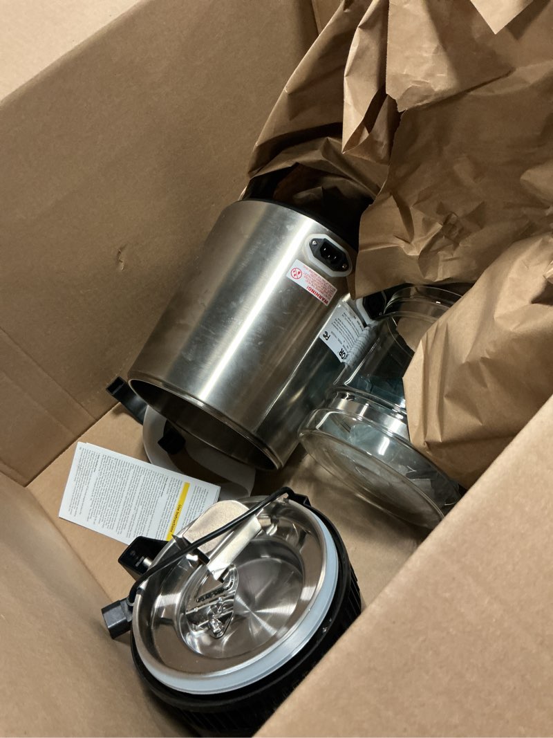 Condition photo showing As Is for VEVOR 1.1Gal Water Distiller, 0.3Gal/H, Distilled Water Maker Machine 750W 0-99H Timing Set Temp Display, 304 Stainless Steel Countertop Distiller Plastic Carafe Cleaning Powder 3 Carbon Packs, White
