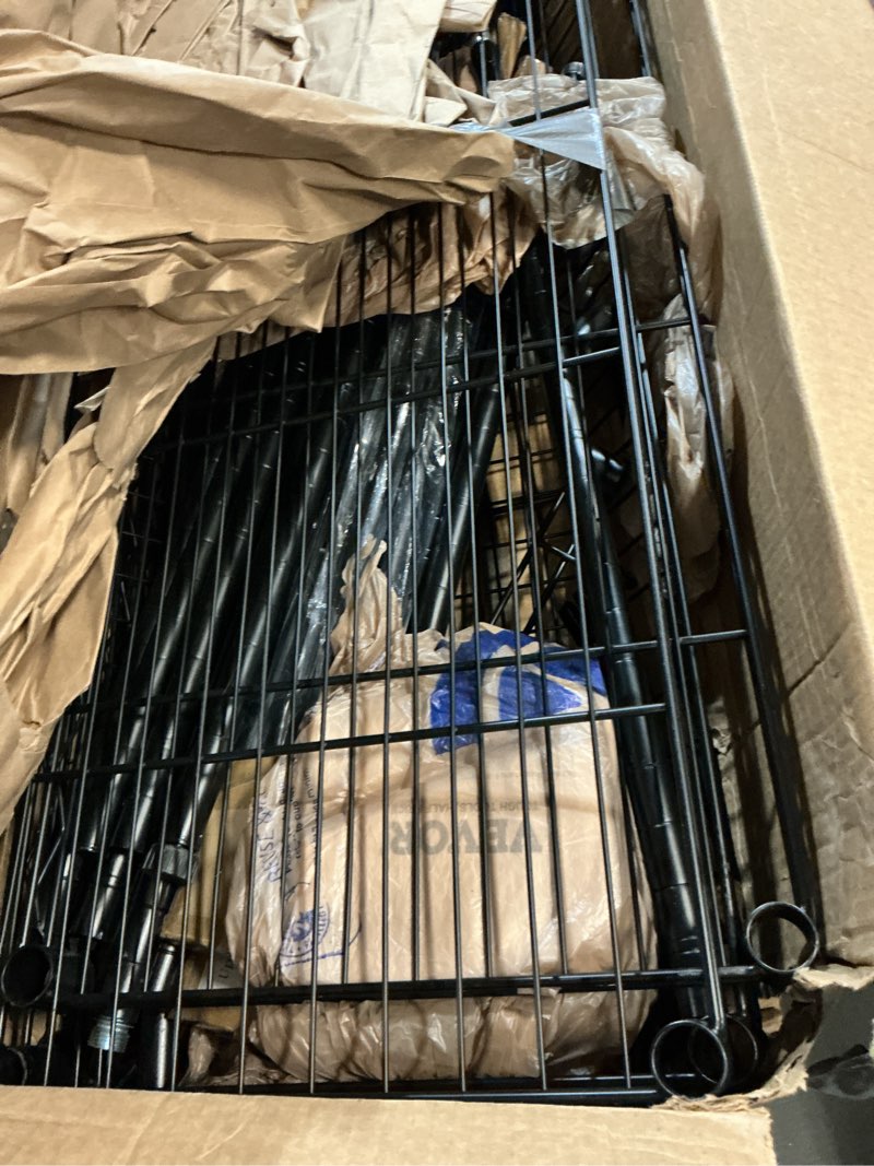 Condition photo showing As Is for over washer and dryer shelves,heavy duty laundry room storage organization clothes drying rack,5 tier adjustable height wire shelving and wire basket with hanger rod&hook,space saving shelf