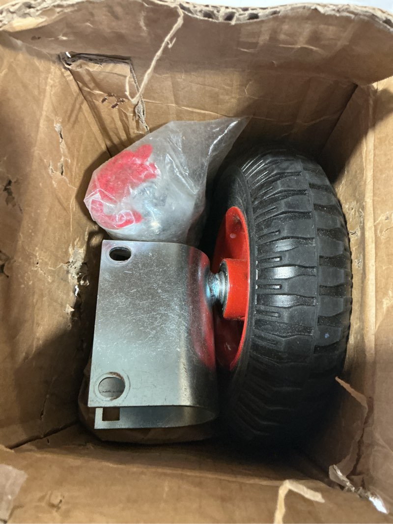 Condition photo showing Good Condition for 8inch gate wheel gate caster for 1-5/8" to 2-1/2" diameter round tube gates,300lb capacity,with screws & wrenches(1 pack) 8 inch(red,1pack)