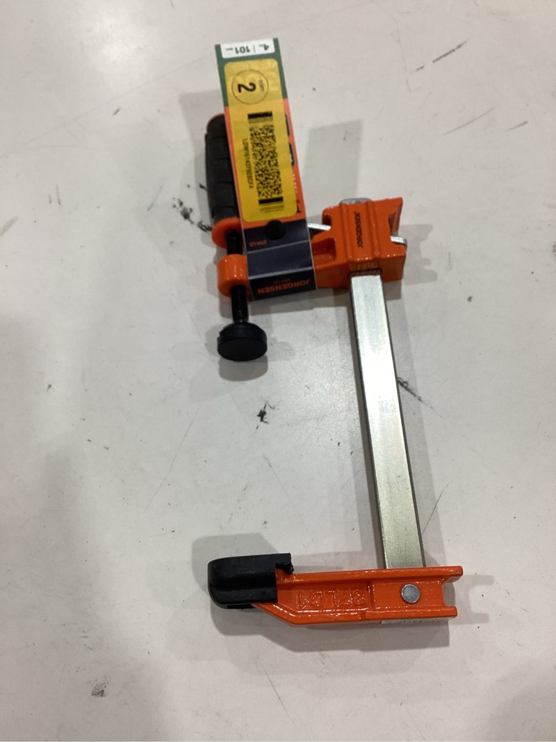 Condition photo showing As Is for jorgensen 4 in. x 2 in. d light duty bar clamp 300 lb