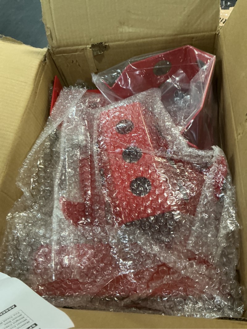 Condition photo showing New/Like New for motorcycle wheel chock, motorcycle stand up to 1800 lbs, wide range less than 6 inch, 12 holes support adjustable front tire stand chocks for most motorcycle