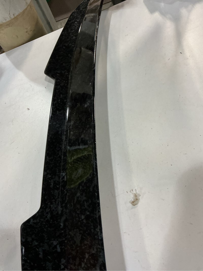 Condition photo showing As Is for rear spoiler compatible with 2012-2018 audi a6 s6 c7, psm style psm style duckbill fits for 12-18 4-door sedan, trunk exterior high kick tail deck lid wing lip (forged carbon fiber pattern)