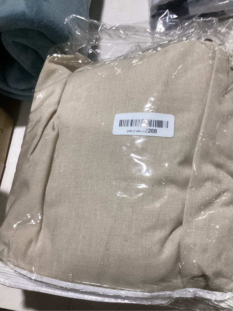 Condition photo showing Good Condition for pinch pleat 72 x 96 inch linen curtains for living room divider pleated drapes with hooks rings back tab beige neutral sheer curtains 96 inch length for sliding door dining bedroom ceiling window 8ft warm beige 72"w x 96"l (pack of 1)