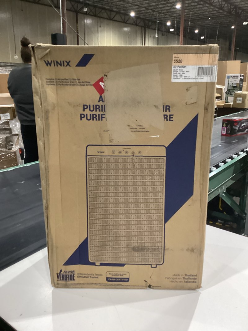 Condition photo showing Good Condition for WINIX 5520 Air Purifier for Home Large Room Up to 1882 Ft² in 1 Hr With Air Quality Monitor, True HEPA, High Deodorization Carbon Filter and Auto Mode, Captures Pet Allergies, Smoke, Dust. Black Air Purifier