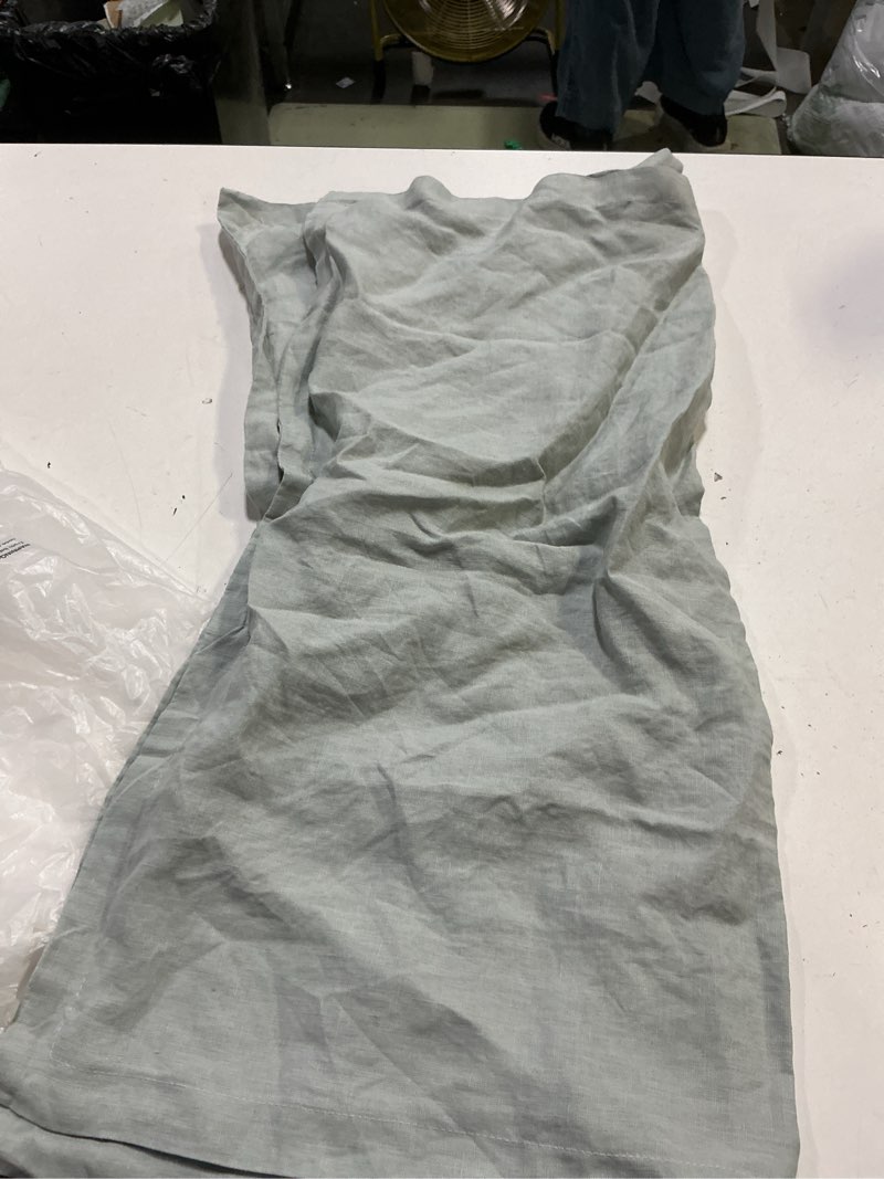 Condition photo showing Good Condition for european linen flange edge pillow cover, 12x20, mist (color may vary ours are mist)
