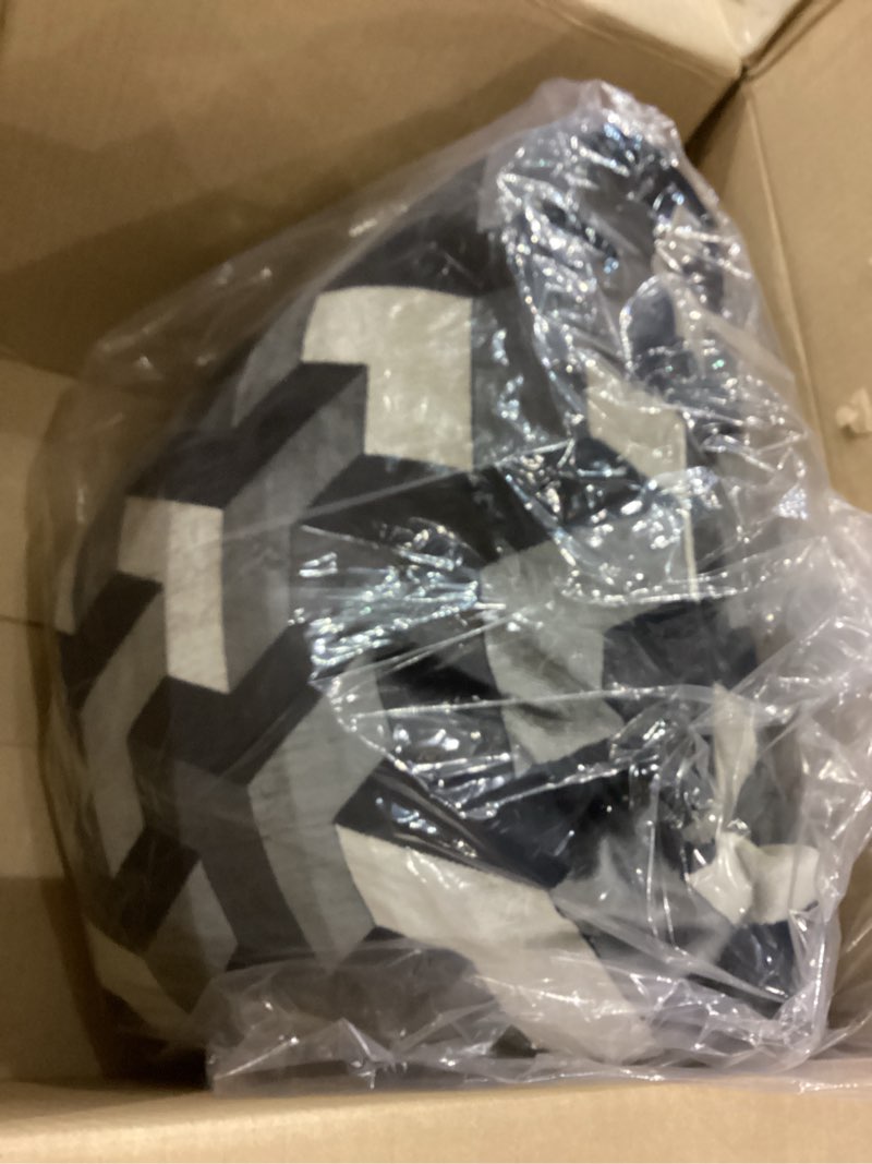 Condition photo showing Good Condition for Riverbrook Home Zippered Cushion Cover Pillow with Removable Feather Filler, Edwin Domino - Black, 20 x 20-Inch 20" x 20" (Pack of 1) Edwin Domino - Black