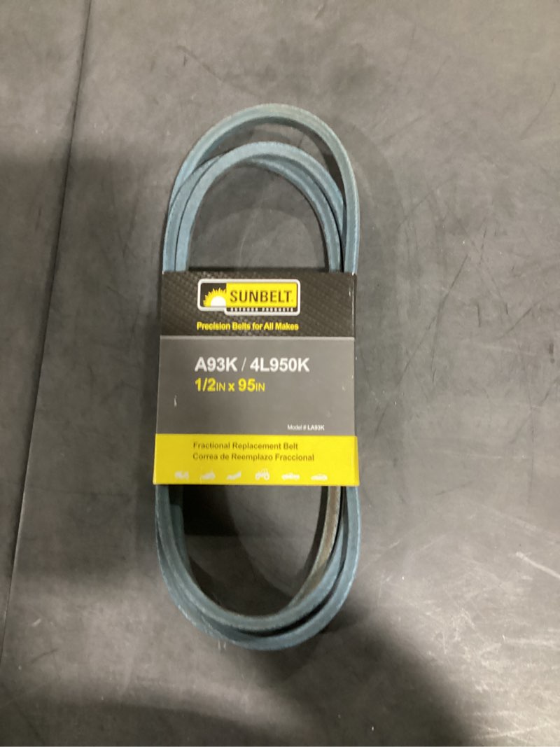 Condition photo showing As Is for sunbelt a93k deck/drive belt for multiple (1/2-in w x 95-in l)