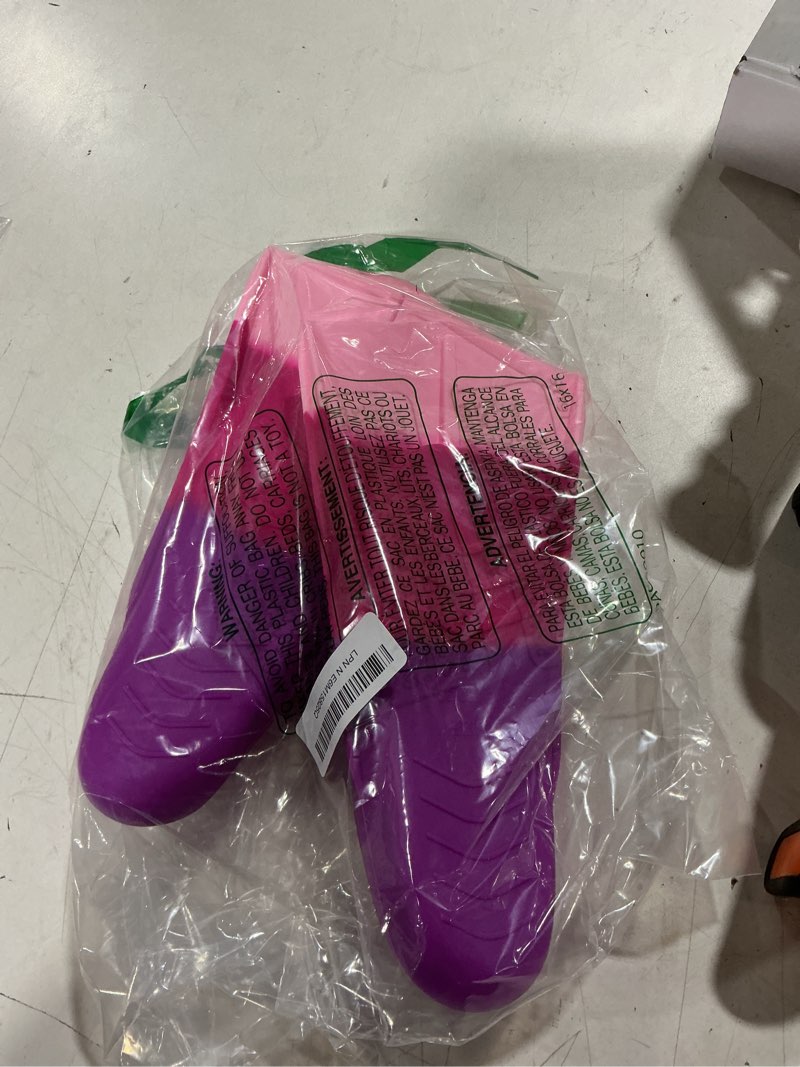 Condition photo showing Good Condition for kids swim fins,short comfortable flippers for lap swimming and training for child,girls,boys,beginners c-purple/rosepink/pink xs(us kids 13.5-1.5)