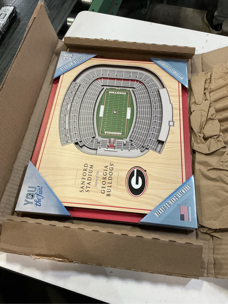 Condition photo showing Good Condition for YouTheFan NCAA Georgia Bulldogs 5-Layer StadiumView 3D Wall Art - Sanford Stadium, 1.50" x 13.50"