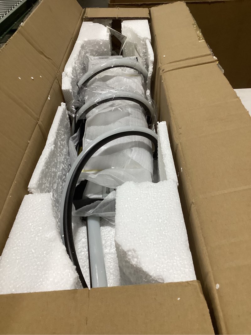 Condition photo showing As Is for Modern LED Pendant Lights, Ceiling Chandelier Dimmable with Remote Control 3000k-6000K Adjustable Color Temperature, Aluminum Island Lighting Lamp Fixture for Kitchen, Dining Room(39in Black) A-Black 39 inch