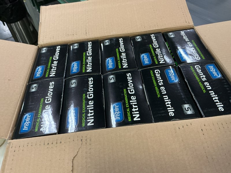 Condition photo showing Good Condition for inspire black nitrile gloves | heavy duty 6mil the original quality stretch nitrile black gloves disposable latex free |medical, food, mechanic gloves disposable gloves | cleaning tattoo  ( size small )