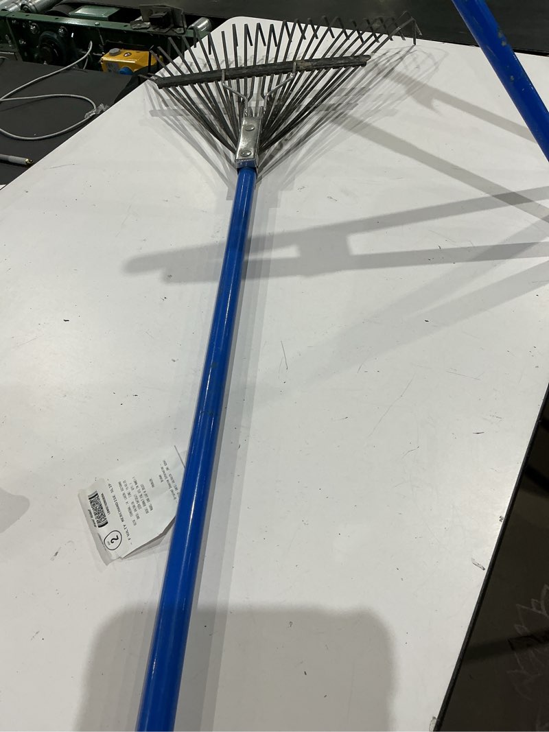 Condition photo showing As Is for kobalt 24-in steel lawn and leaf rake emx-24f-k 35337