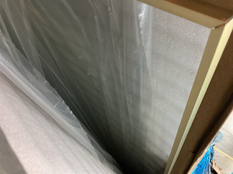 Condition photo showing Good Condition for Koonmi 30"x71" Arched Full Length Mirror, Gold Large Floor Mirror with Aluminum Alloy Frame, Standing Hanging or Leaning Wall-Mounted Full Body Mirror for Living Room and Bedroom 71"L x 30"W Gold