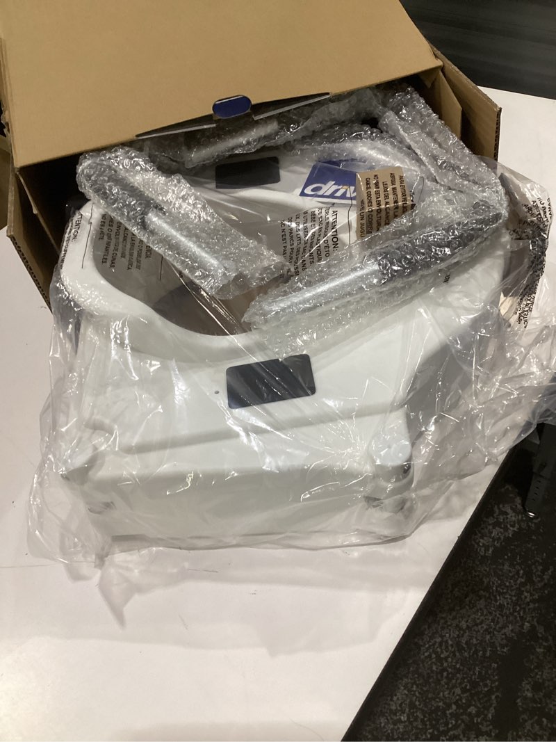Condition photo showing Good Condition for drive medical 2-in-1 raised toilet seat with removable padded arms - elevated bathroom safety support - secure locking attachment - easy height assistance - durable construction, standard toilets