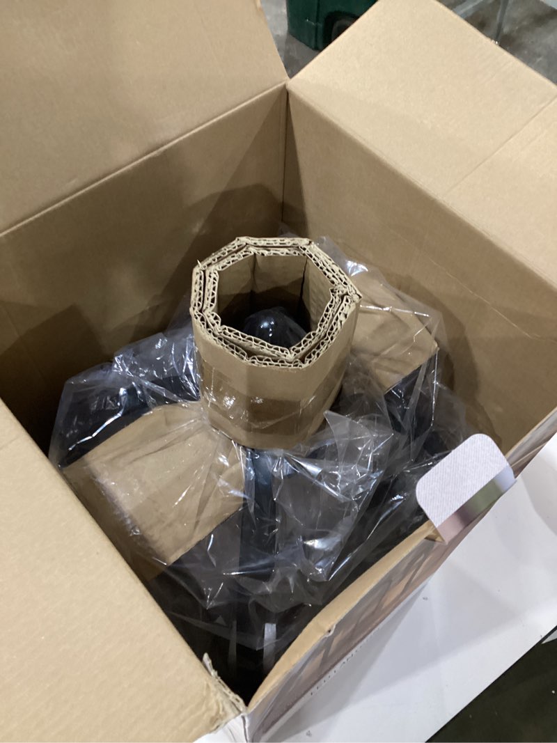 Condition photo showing New/Like New for Extra Large Modern Farmhouse Lanterns Decor Set of 2–Black Metal Candle Lanterns, Wooden Lanterns Decorative w/Timer & Remote-Controlled Flickering Candles for Home, Table, Fireplace Mantle.